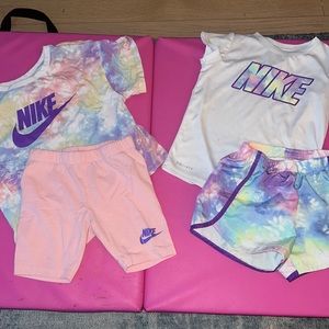 Two girls size 5 Nike sets
